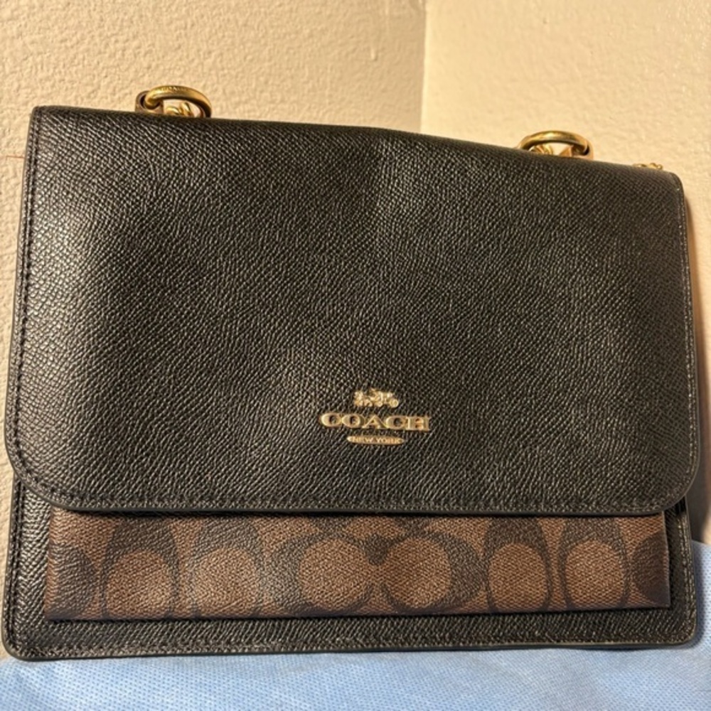 Coach Black and Brown signature Crossbody Bag